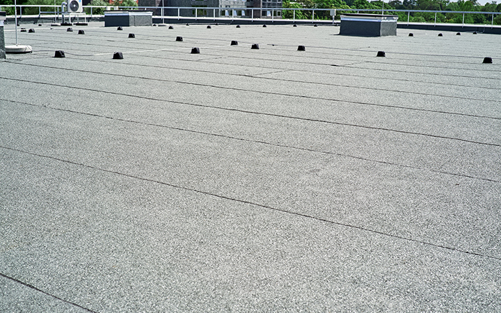 Toiture Toit plat membrane élastomère Victoriaville